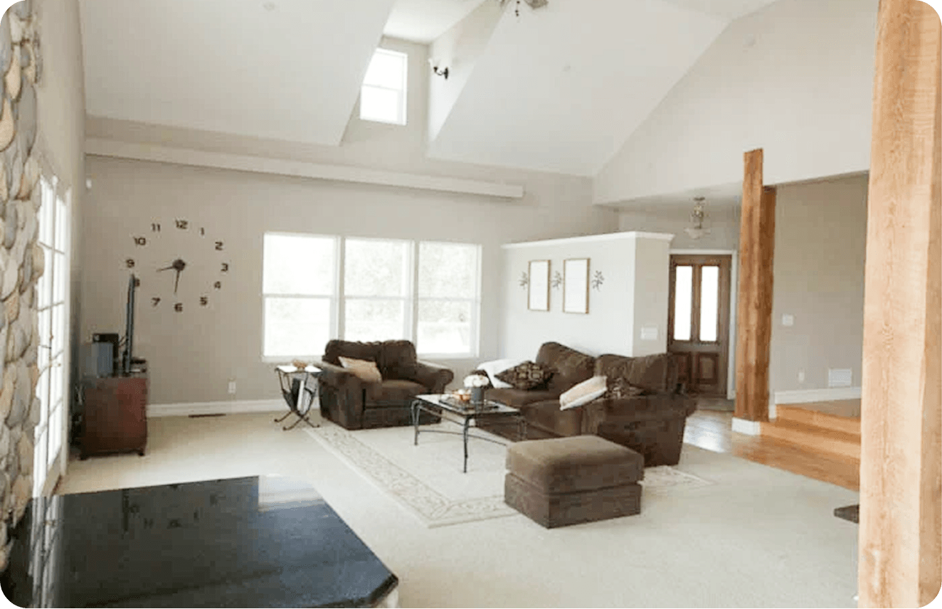 Competitor real estate photo — dull lighting and poor composition